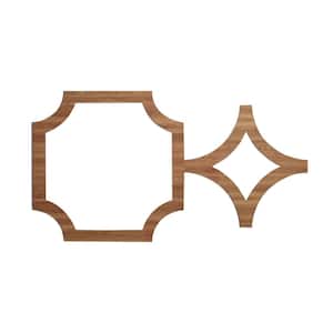 20 5/8 in. x 11 3/8 in. x 1/4 in. Walnut Small Anderson Decorative Fretwork Wood Wall Panels (50-Pack)