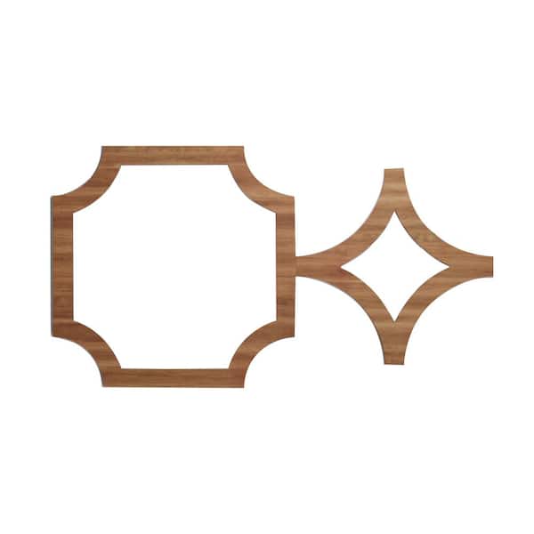 Ekena Millwork 20 5/8 in. x 11 3/8 in. x 1/4 in. Walnut Small Anderson Decorative Fretwork Wood Wall Panels (50-Pack)