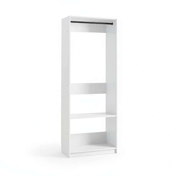 Prosper 32 in. W White Tower Unit 1-Shelf 1-Rods Wood Closet System