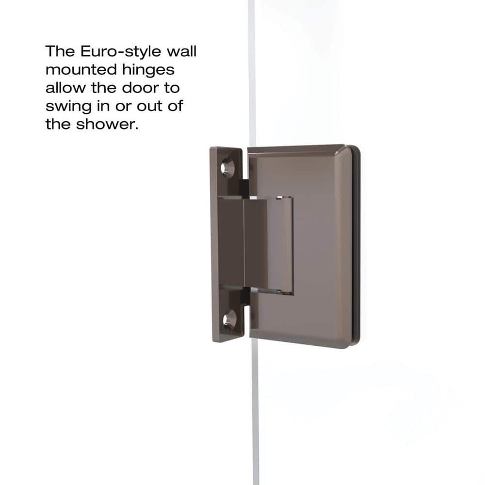 Celesta 76" High Oil Rubbed Bronze Frameless Shower Door