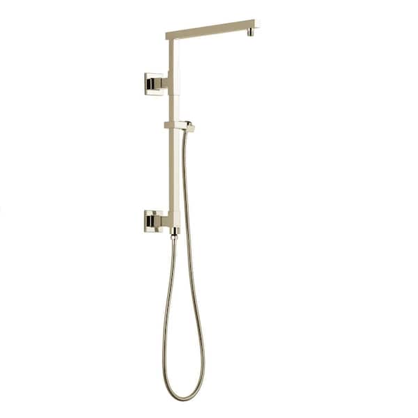 Delta Emerge Angular Modern 18 in. Column Shower Bar in Lumicoat Polished Nickel