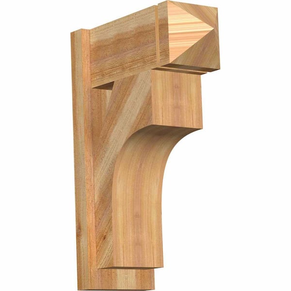 Ekena Millwork 8 in. x 26 in. x 18 in. Western Red Cedar Westlake Arts and Crafts Rough Sawn Outlooker