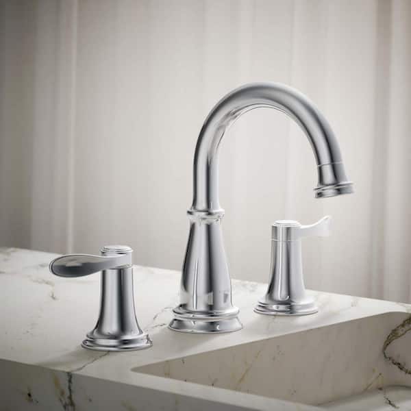 Bellera 8 in. Widespread Double-Handle Bathroom Faucet in Polished Chrome