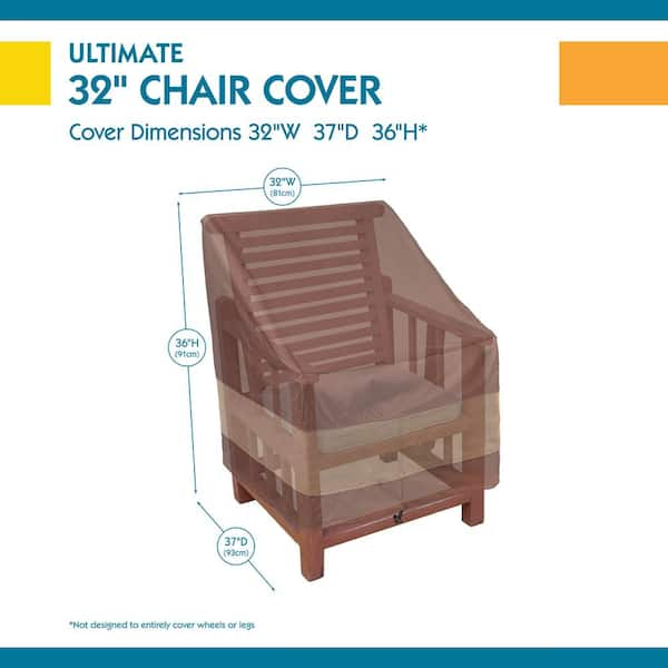 Classic Accessories Duck Covers Ultimate Waterproof 36 in. Patio Chair  Cover in Mocha Cappuccino (2-Pack) UCH363736-2PK - The Home Depot