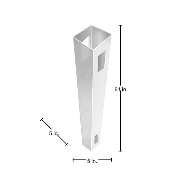 Barrette Outdoor Living Sand Vinyl Routed Fence Corner Post 5x5x7 ft.