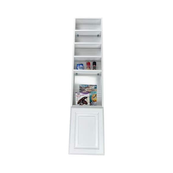 Everest Bulk Size On the Wall White Enamel Spice Rack 62 in. H x 14 in. W x 4.5 in. D