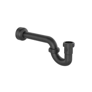 1-1/2 in. ABS Decorative P-Trap in Matte Black with 1-1/4 in. Reducer Washer