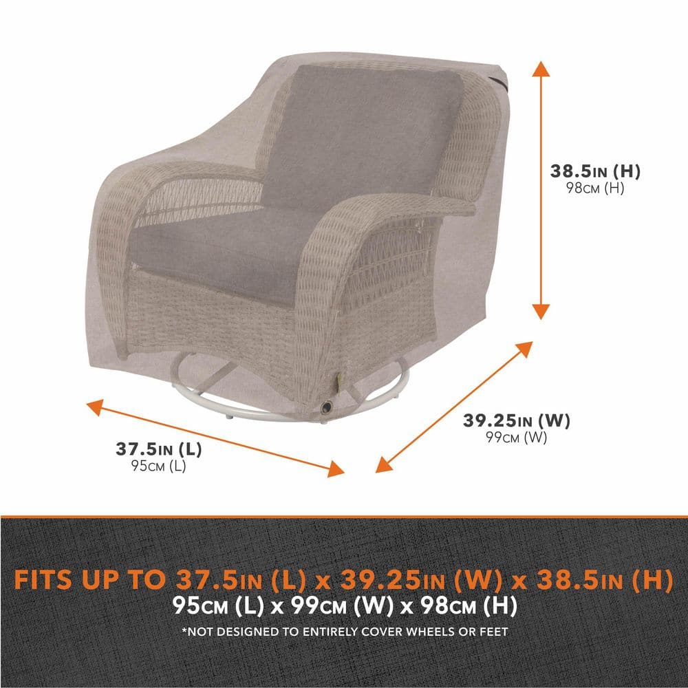 Sandstone Polyester Waterproof Patio Swivel Lounge Chair Cover