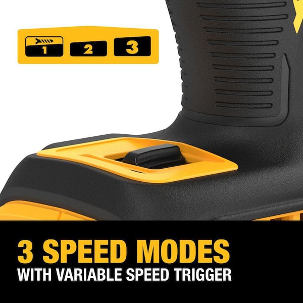 DEWALT - 20V MAX XR Lithium-Ion Cordless Brushless 1/4 in. 3-Speed Impact Driver Kit with 2Ah and 1.7Ah Batteries, Charger & Bag