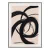 NADAAL STUDIOS Perrin 2 Framed Art Print, Lyrical Wispy Acrylic Brush Strokes with Solid Pine Wood Frame 32 in. x 24 in. WP-1305-37-HD
