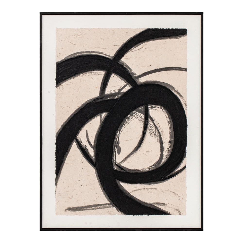 NADAAL STUDIOS Perrin 2 Framed Art Print, Lyrical Wispy Acrylic Brush ...