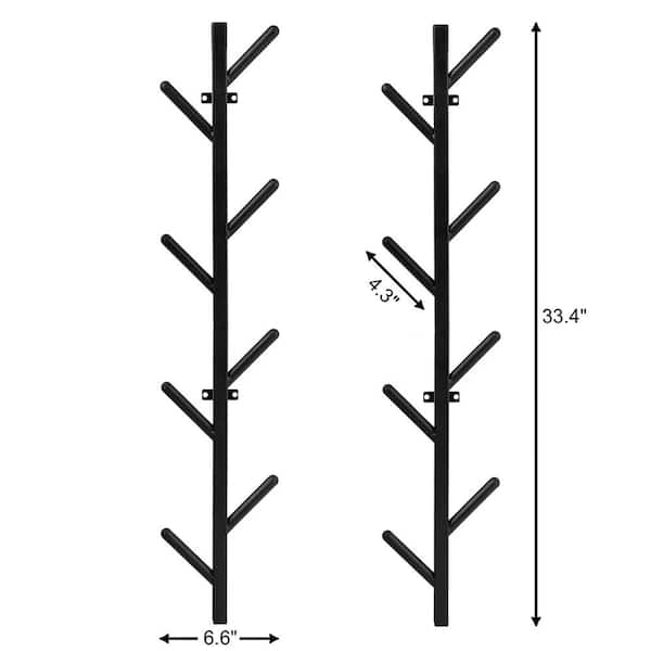 Coat Rack Wall Mount Set of 2 for Wall Entryway Stand Coat Tree Modern