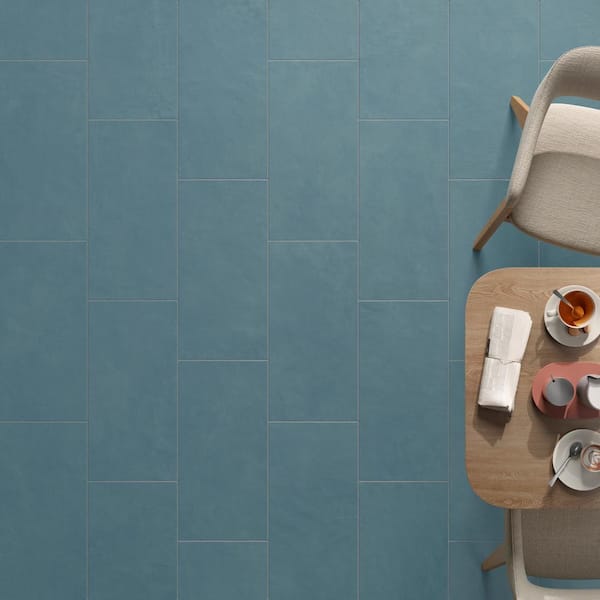 Urban Denim Matte 12 in. x 24 in. Solid Concrete Look Porcelain Floor and Wall Tile (13.56 sq. ft./Case)