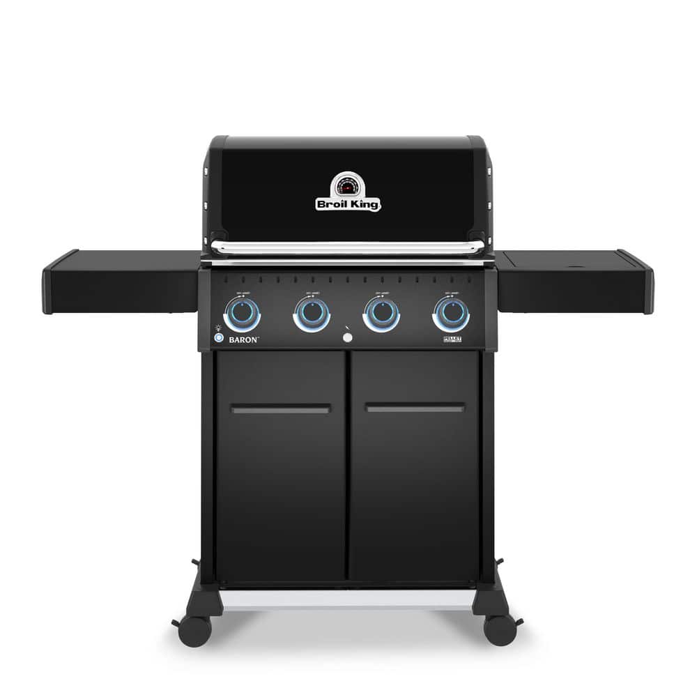 Baron 420 Pro Shadow 4-Burner Natural Gas Grill in Black
