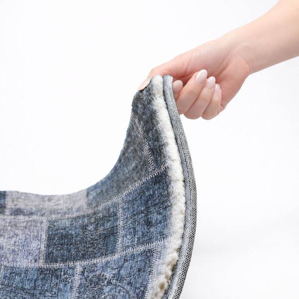 Dream Shag Premium Machine Washable Abstract ADS772 Blue 3 ft. x 4 ft. Area Rug