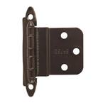 Oil-Rubbed Bronze 3/8 in. (10 mm) Inset Non Self-Closing, Face Mount Cabinet Hinge (1-Pack)