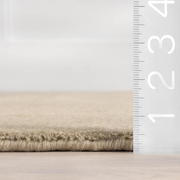 Arrel Speckled Wool-Blend Sand 5 ft. x 8 ft. Indoor/Outdoor Patio Rug