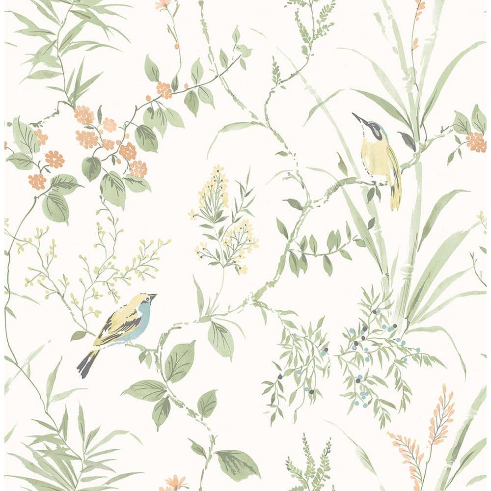 I Love Wallpaper Gorgeous Gardinea Wallpaper in Sage Green and Pink on