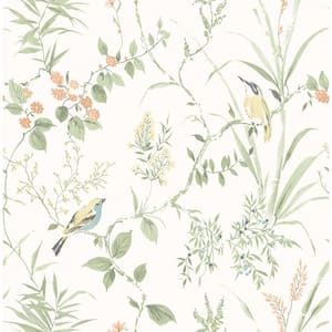 Imperial Garden Light Green Botanical Light Green Wallpaper Sample