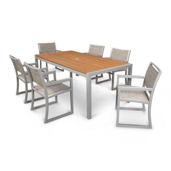 Trex Outdoor Furniture Parsons 7-Piece Plastic Outdoor Patio Dining Set