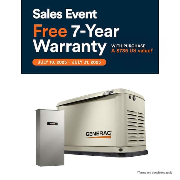 22,000 Watt - Dual Fuel Air- Cooled Whole House Home Standby Generator, Smart Home Monitoring & 200-AMP Transfer Switch