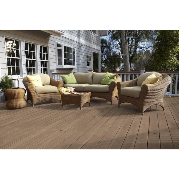 1 gal. #ST-121 Sandal Semi-Transparent Waterproofing Exterior Wood Stain and Sealer