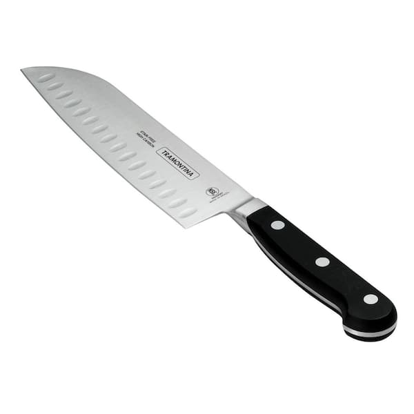 Pro Series 7 Inch High-Carbon Steel Full Tang Fine-Edge Forged Santoku Knife