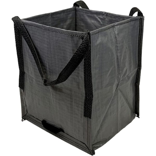 Leaf Collecting Tool 22 Gal. Storage Tote Bag, Reusable Woven Polypropylene Moving Bins Self-Standing