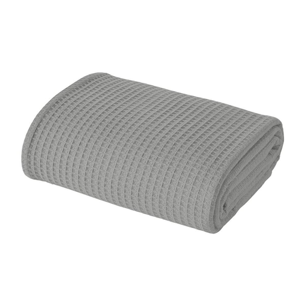 Modern Threads 100% Cotton Waffle Thermal Blankets Lt. Gray Queen