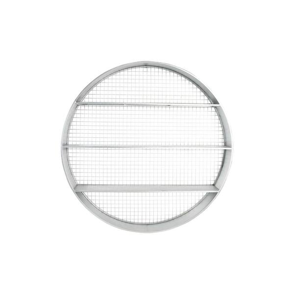 Storied Home 6 in. x 41 in. x 41 in. Silver Metal Round Decorative Wall ...