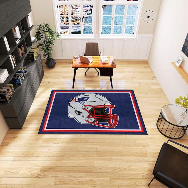 FANMATS NFL Ulti-Mat 5 x 8 Navy Indoor Solid Area Rug in the Rugs