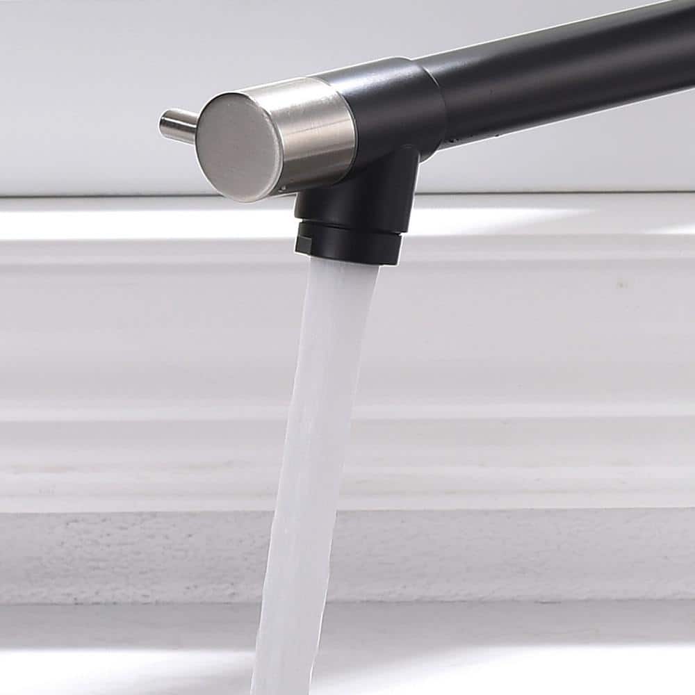 Commercial Brushed Nickel Pull Down Sprayer Kitchen Faucet