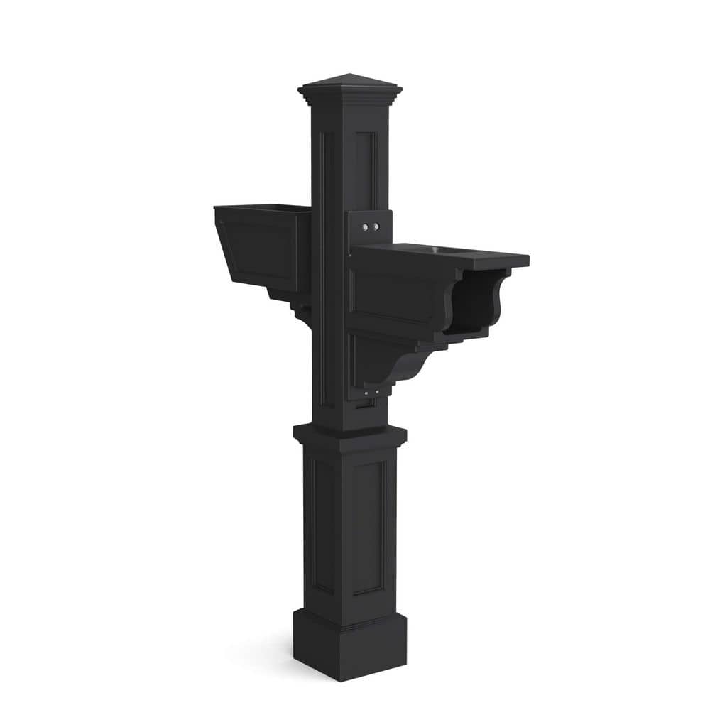 Signature Plus Decorative Polyethylene Mailbox Post, Black price history on PriceWatchPro