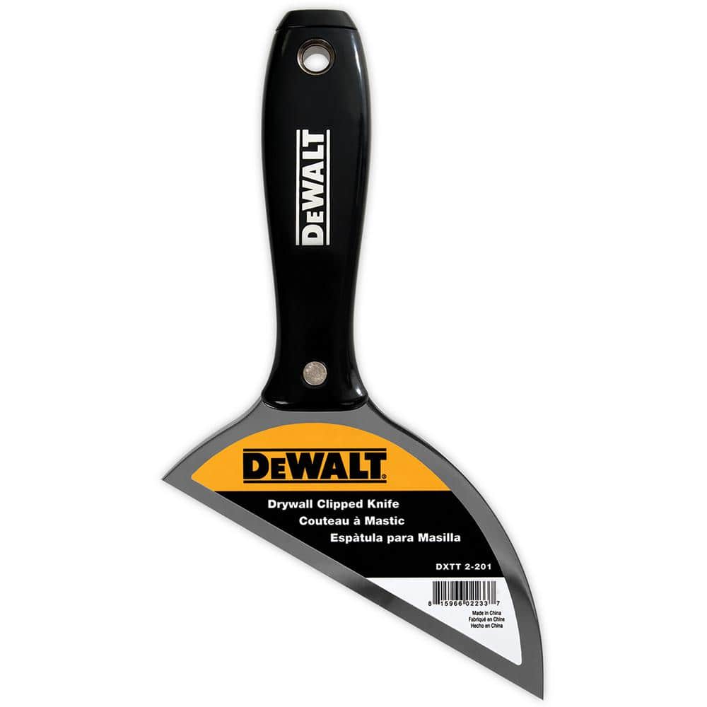 DEWALT 6 in. Stainless Steel Drywall Clipped Knife with Nylon Handle 4 PCs 