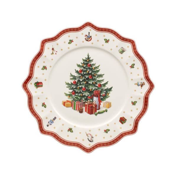 Toy's Delight Red and White Buffet Plate