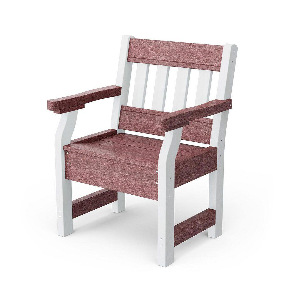 Heritage Cherrywood and White HDPE Plastic Outdoor Garden Chair price history on PriceWatchPro