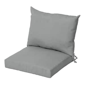 21 x 17 Oceantex Outdoor Dining Chair Deep Seating Cushion Set, Pebble Gray