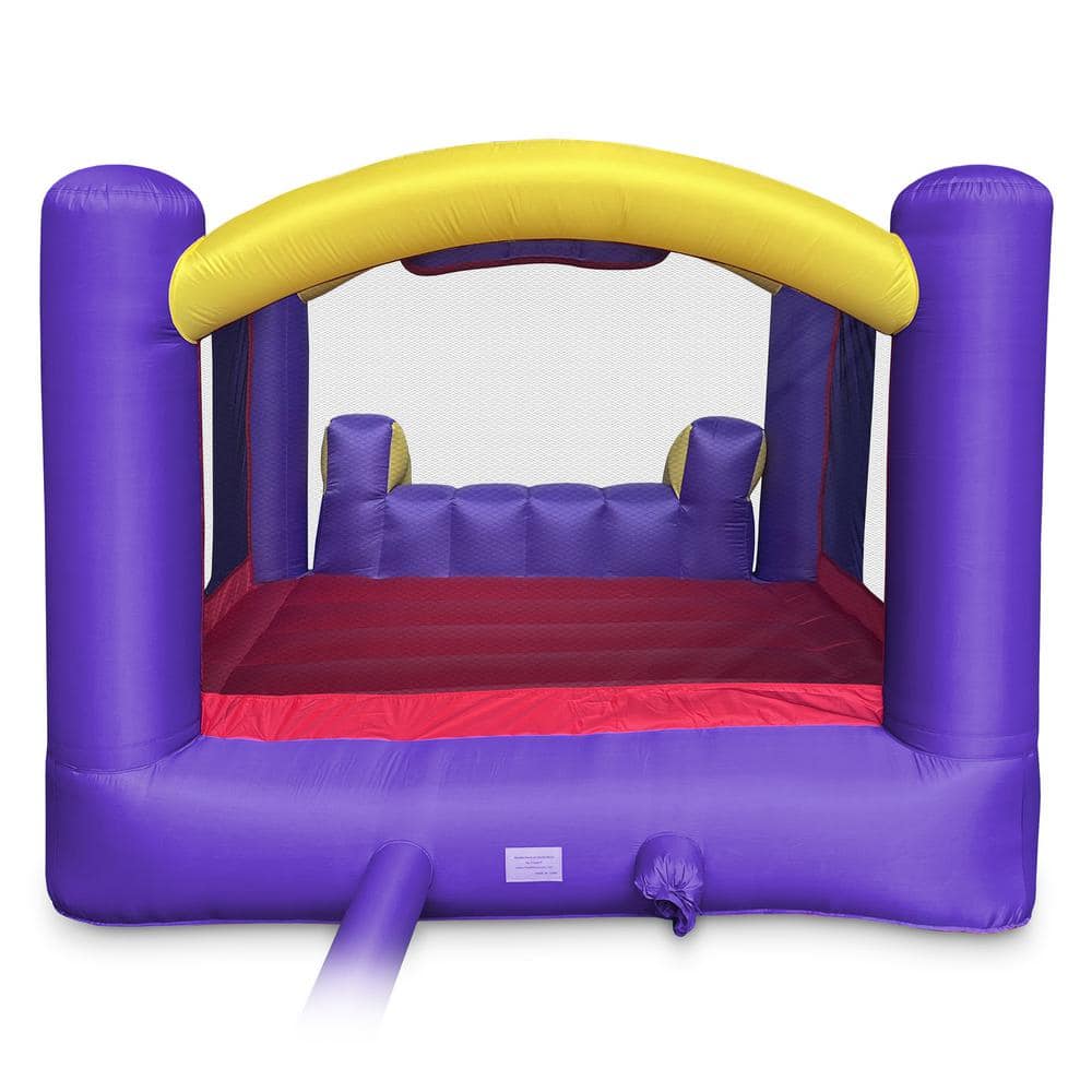 Wizard Theme Purple and Yellow Inflatable Bounce House with Slide