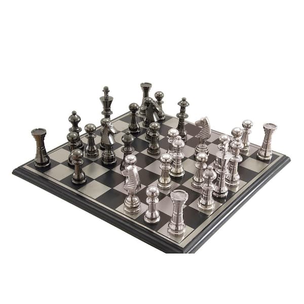 Personalized Aluminum Silver Travel Pocket Chessboard Game*