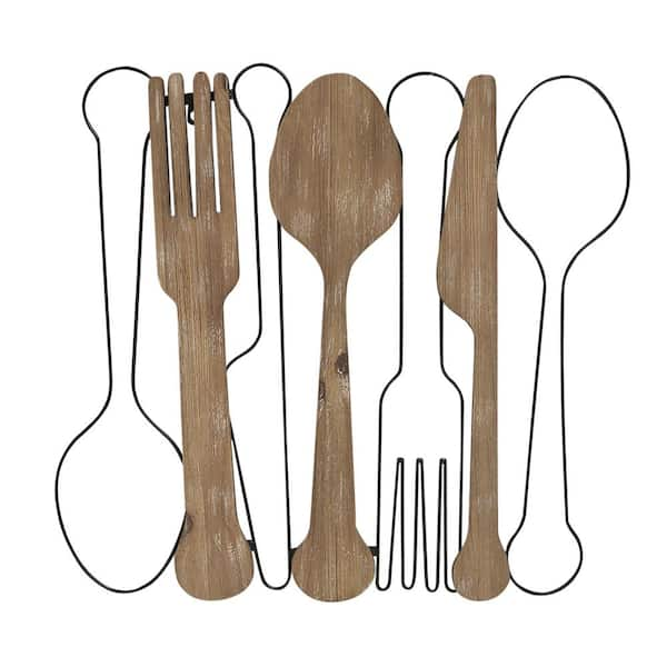 30 In Large Utensil Wall Art Decorative Knife Fork Farmhouse Kitchen Decor  Set of 2, 31 Inch - Foods Co.