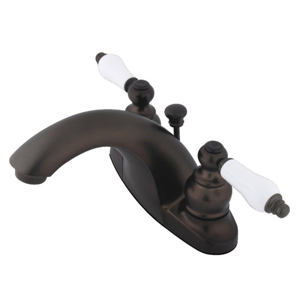 Kingston Brass English Country 4 in. Centerset 2-Handle Bathroom Faucet in  Oil Rubbed Bronze HKB7645PL