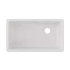 Elkay Quartz Classic 33 in. Undermount Single Bowl White