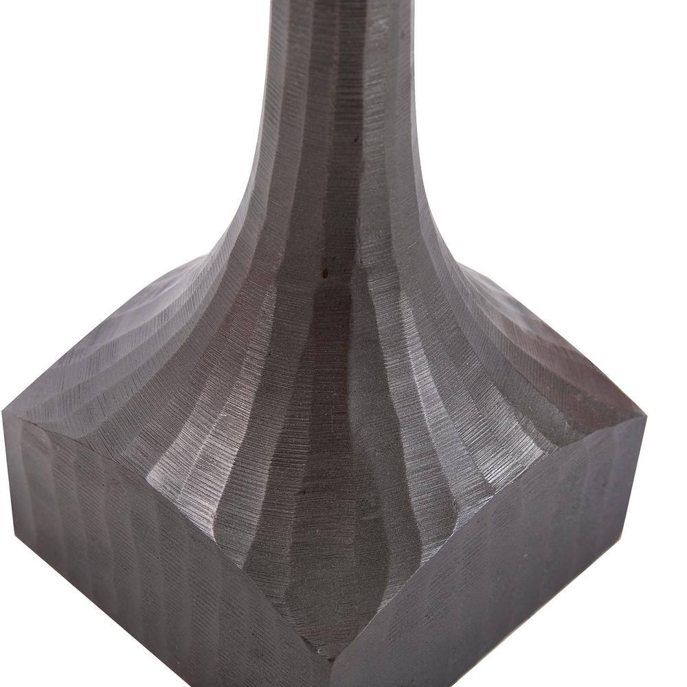 Graphite Cast Aluminum Square Martini Pedestal Table