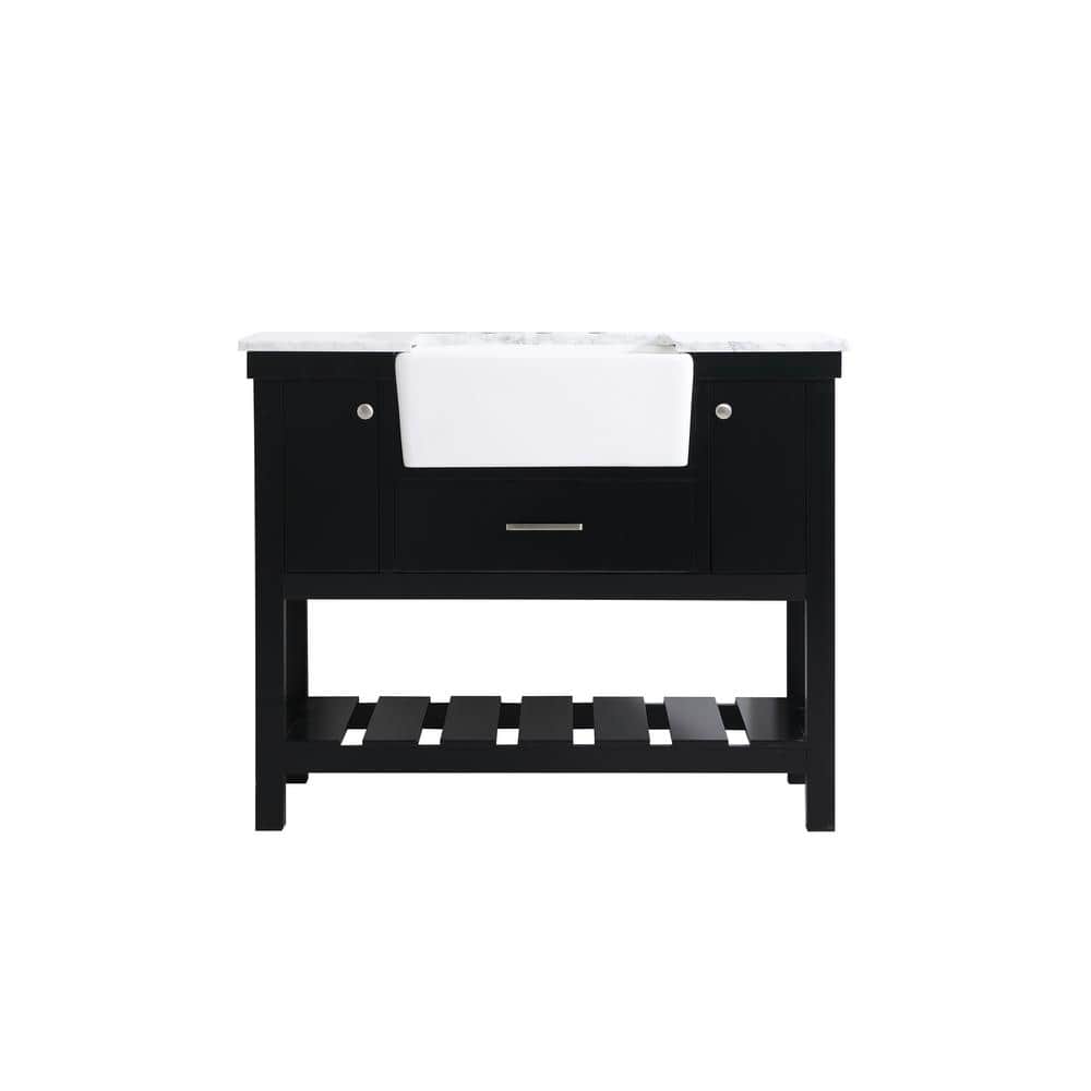 Timeless Home 22 in. W x 42 in. D x 34.125 in. H Bath Vanity in Black with 