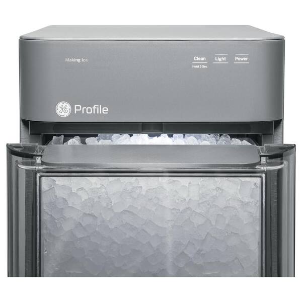 GE Profile Opal 24 lb Portable Nugget Ice Maker in Stainless Steel, with  Side Tank, and WiFi connected XPIO13SCSS - The Home Depot