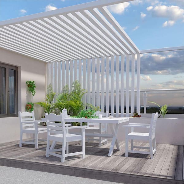 テーブル Sudzendf Pure White HIPS Material Outdoor Patio Dining Chair with