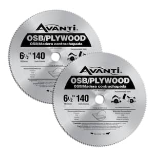 6-1/2 in. x 140-Tooth OSB/Plywood Circular Saw Blade (2-Pack)
