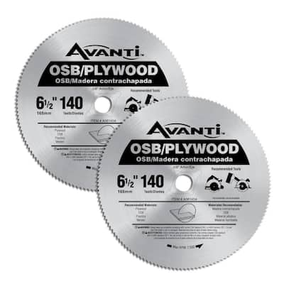 Avanti 5-1/2 in. x 100-Tooth OSB/Plywood Circular Saw Blade A05100X - The  Home Depot