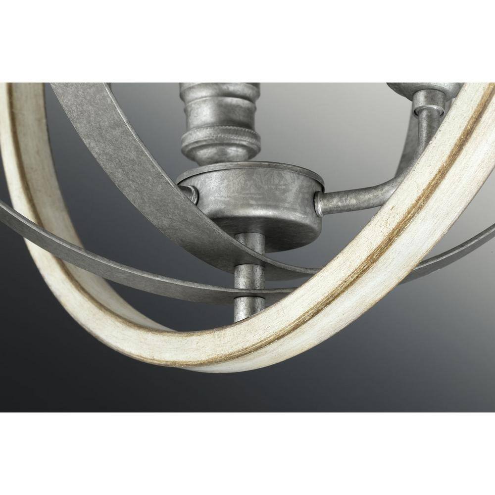 Conestee Galvanized Mini-Pendant Light with Glass and LED