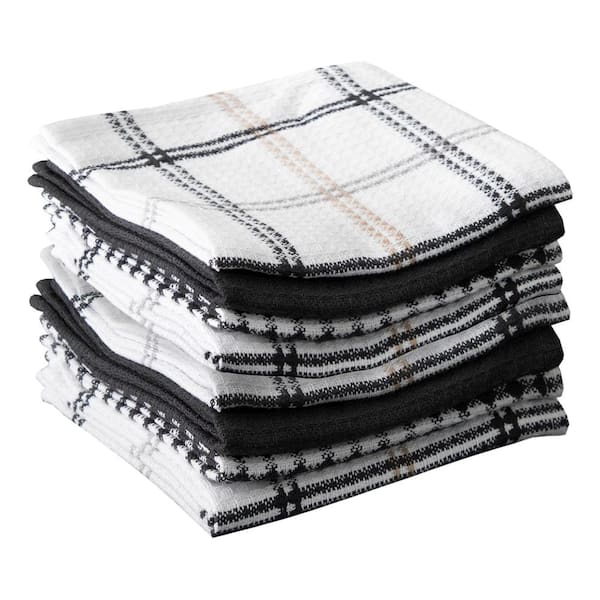 T-Fal Cool Coordinating Flat Waffle Weave Cotton Dish Cloth Set of 8